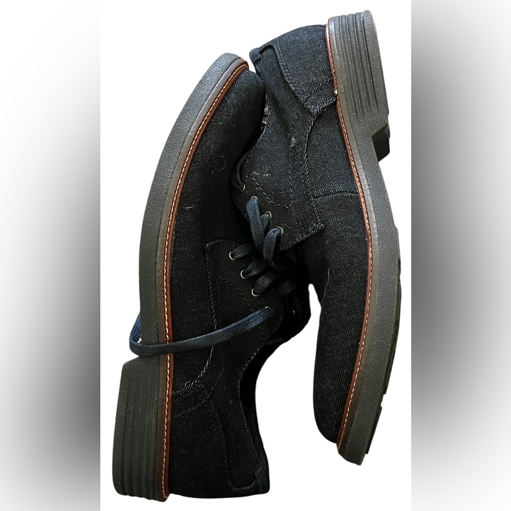 Dockers Black Denim Oxford Shoes with Contrast Stitching Size 8M